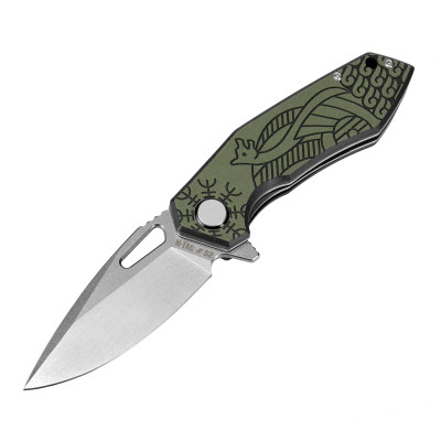 M-Tac ніж складний Type 12 Scandinavian Stonewash Black/Olive