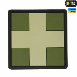 M-Tac нашивка Medic Cross Square ПВХ олива