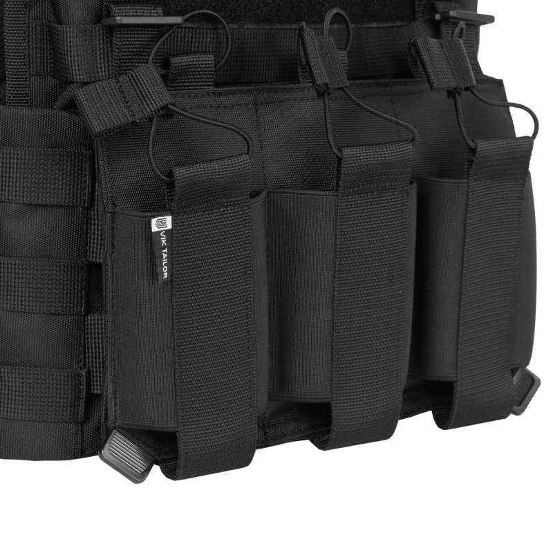 Плитоноска тактична Vik-Tailor з підсумками MOLLE, Black