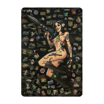 M-Tac панель для нашивок girl RPG 900x1300 Black MC