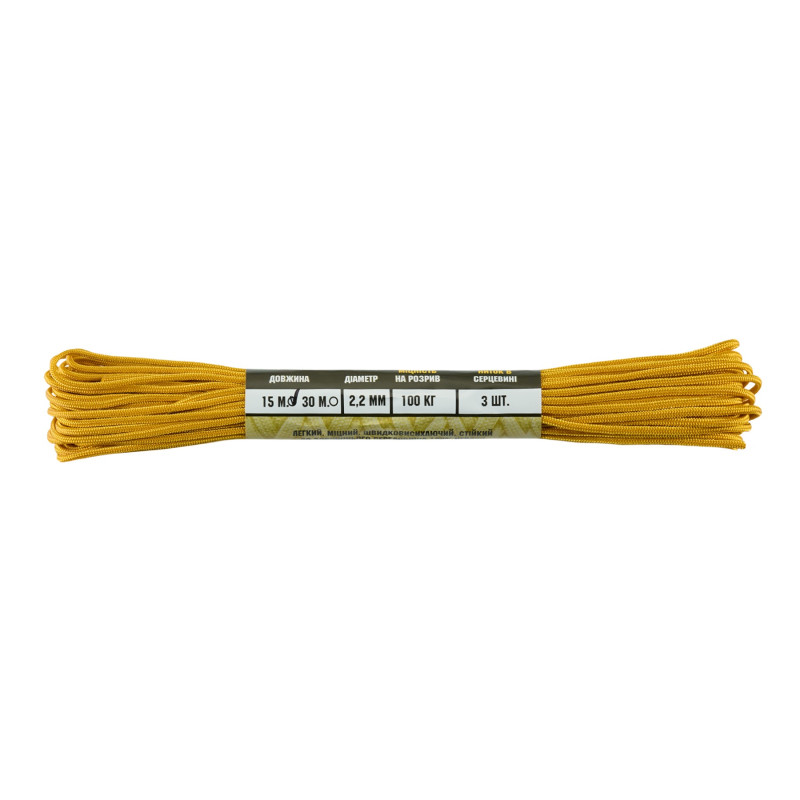 M-Tac паракорд Minicord Goldenrod 15м