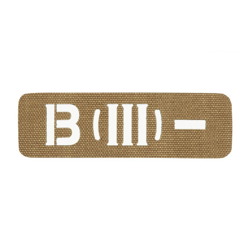 M-Tac нашивка група крові B (III) - наскрізна Laser Cut 25х80 Coyote — фото 1
