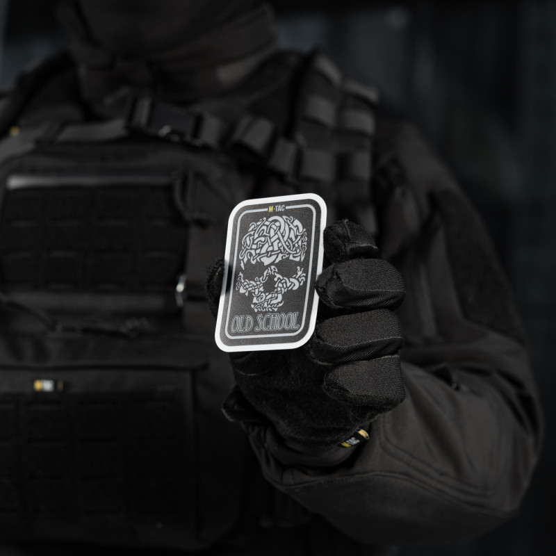 M-Tac наклейка Old School Small світловідбиваюча Black M-Tac наклейка Old School Small світловідбиваюча Black