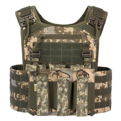 Плитоноска тактична Vik-Tailor з підсумками MOLLE, Піксель