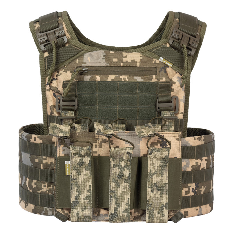 Плитоноска тактична Vik-Tailor з підсумками MOLLE, Піксель