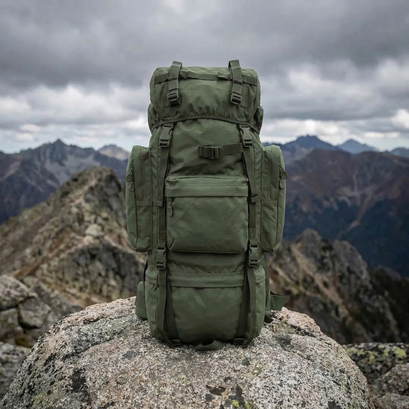 Рюкзак польовий Vik-Tailor з рамою 100-120L, Olive Рюкзак польовий Vik-Tailor з рамою 100-120L, Olive
