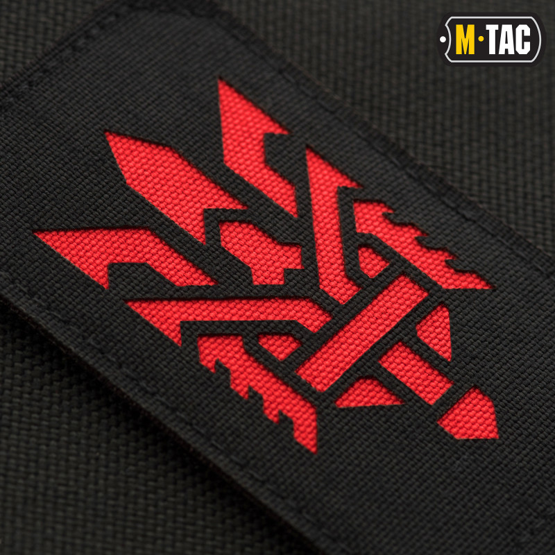M-Tac нашивка Тризуб (стилізація) Laser Cut вертикальна Black/Red M-Tac нашивка Тризуб (стилізація) Laser Cut вертикальна Black/Red