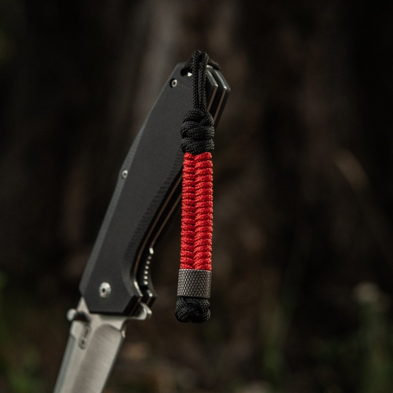 M-Tac темляк Fish&Cylindre Steel Black&Red