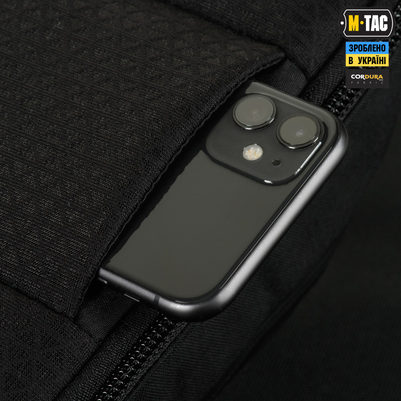 M-Tac сумка Sphaera Hardsling Bag Large з липучкою Elite Black M-Tac сумка Sphaera Hardsling Bag Large з липучкою Elite Black