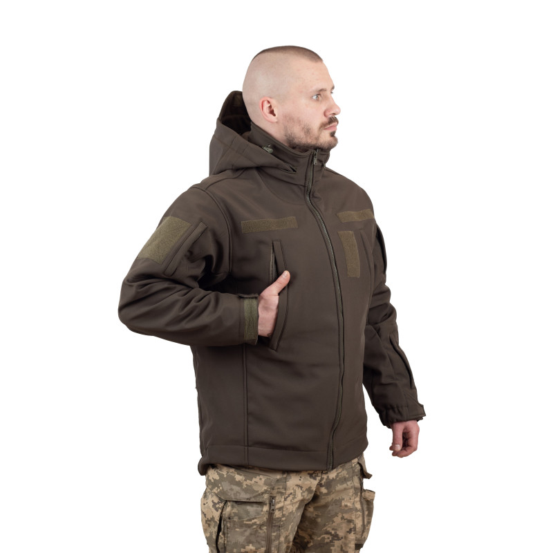 Куртка Vik-Tailor з флісовою кофтою Softshell, Dark olive