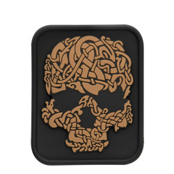 M-Tac нашивка Viking Skull ПВХ чорний/койот