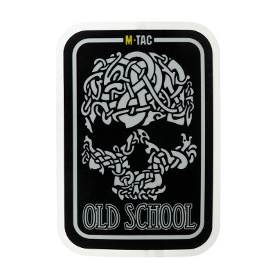 M-Tac наклейка Old School Large світловідбиваюча Black