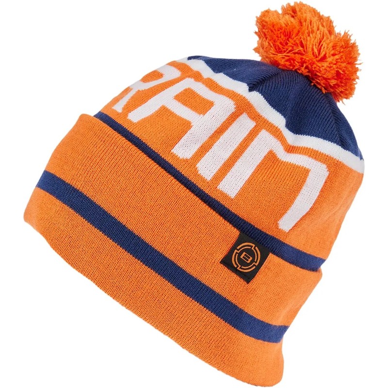Шапка Brain з помпоном Blue/orange