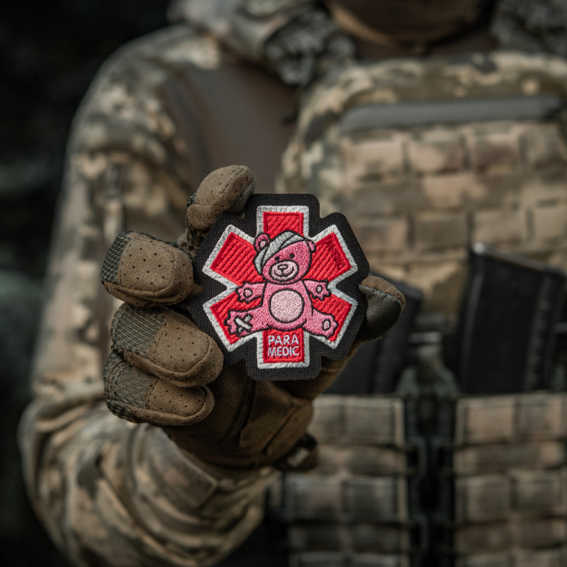 M-Tac нашивка Paramedic Медвідь (вишивка) Pink/Black M-Tac нашивка Paramedic Медвідь (вишивка) Pink/Black