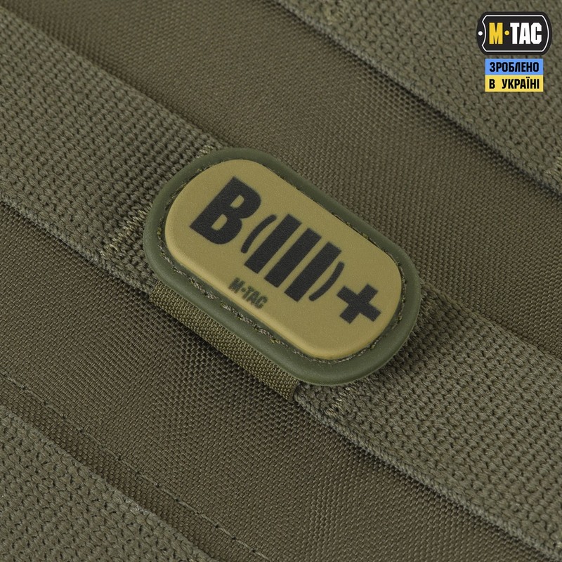 M-Tac MOLLE Patch група крові B (III) + PVC Ranger Green