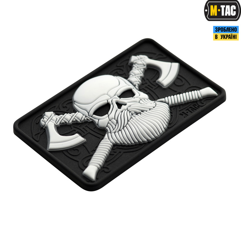 M-Tac нашивка Bearded Skull 3D ПВХ Black/White M-Tac нашивка Bearded Skull 3D ПВХ Black/White