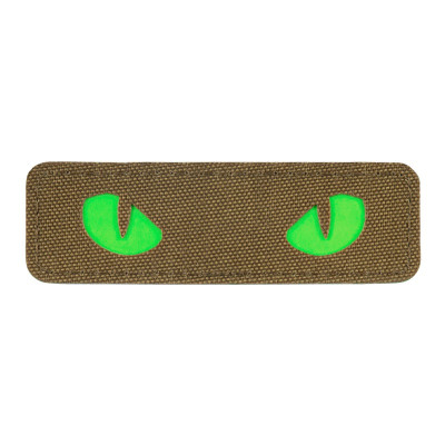 M-Tac нашивка Cat Eyes Laser Cut Coyote/Green/GID