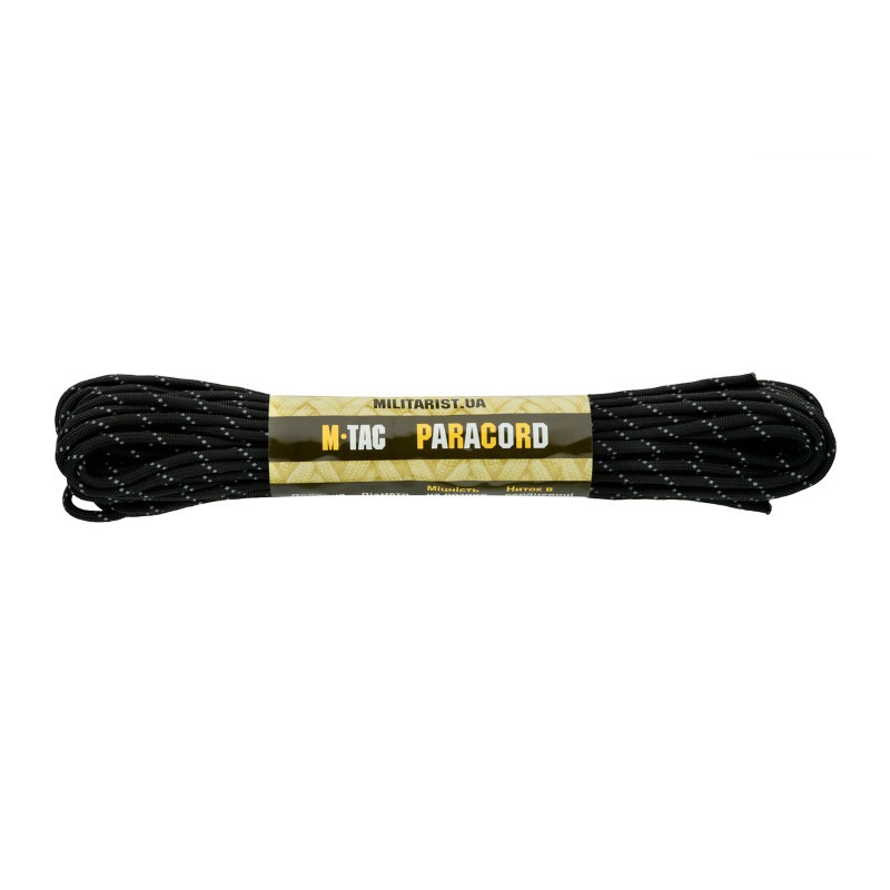 M-Tac паракорд Reflective Traser Black 15м
