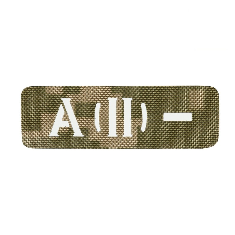 M-Tac нашивка група крові A (II) - наскрізна Laser Cut 25х80 MM14