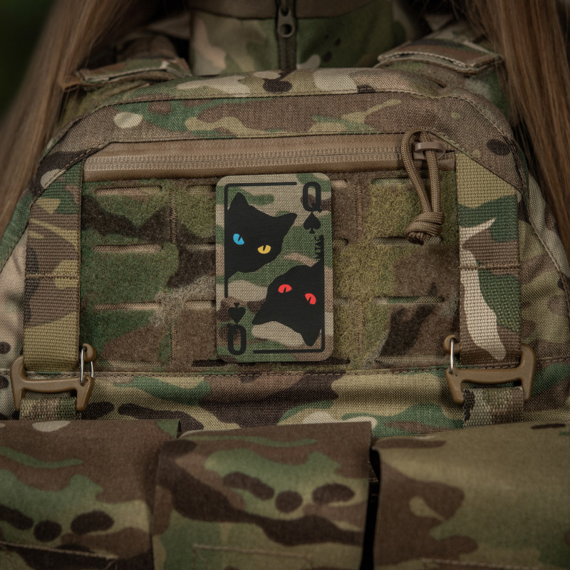 M-Tac нашивка Queen of spades Multicam/Black