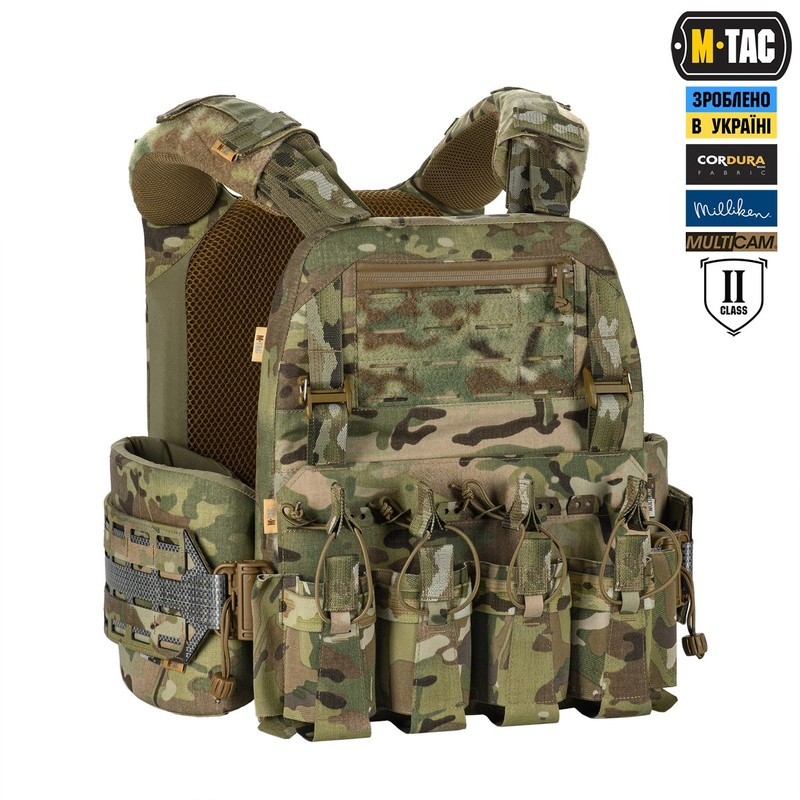 M-Tac плитоноска Cuirass Tiger Elite 2 клас захисту (розмір плити XL) Multicam M-Tac плитоноска Cuirass Tiger Elite 2 клас захисту (розмір плити XL) Multicam