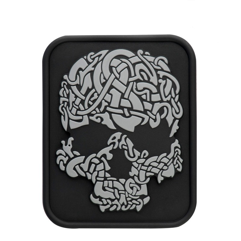 M-Tac нашивка Viking Skull ПВХ чорний/сірий M-Tac нашивка Viking Skull ПВХ чорний/сірий