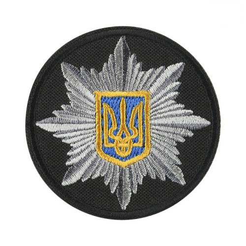 Кокарда Поліція кругла 6 см чорна — фото 1