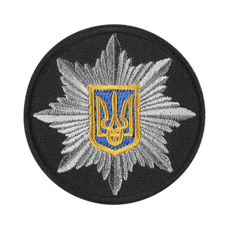 Кокарда Поліція кругла 6 см чорна
