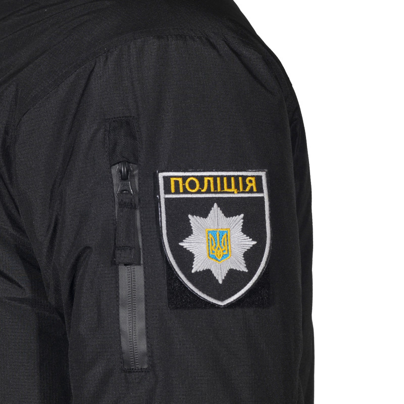Шеврон Поліція загальний на липучці чорний