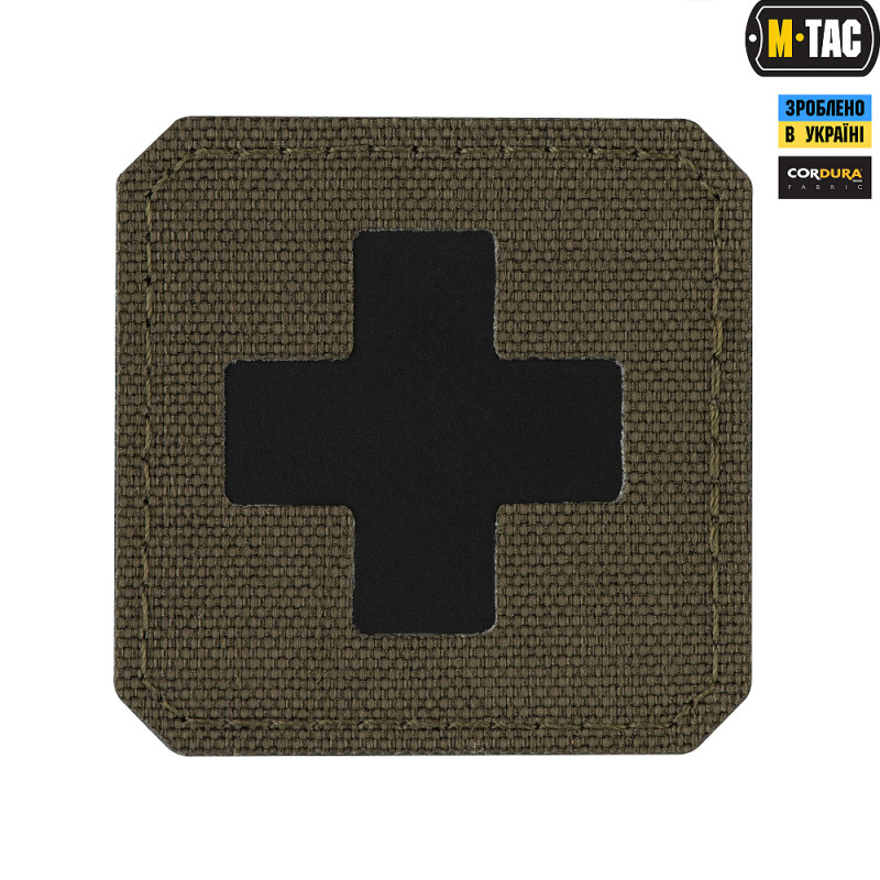 M-Tac нашивка Medic Cross Laser Cut Ranger Green/Black M-Tac нашивка Medic Cross Laser Cut Ranger Green/Black