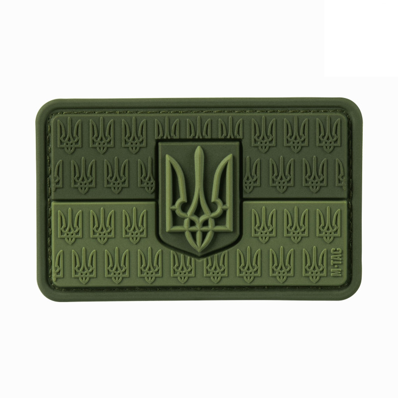 M-Tac нашивка прапор України з гербом рельєфний PVC олива M-Tac нашивка прапор України з гербом рельєфний PVC олива