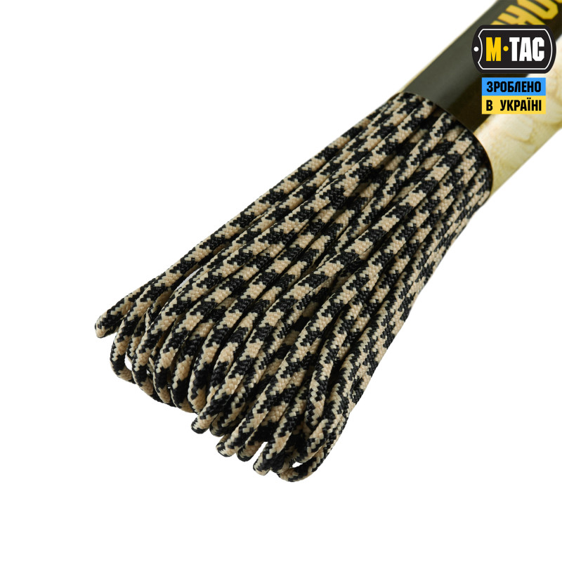 M-Tac паракорд Minicord 15m Black/Sand M-Tac паракорд Minicord 15m Black/Sand