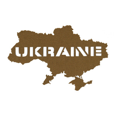 M-Tac нашивка Ukraine (контур) скрізна Laser Cut Coyote