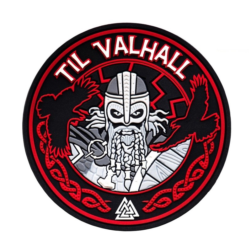 M-Tac нашивка Til Valhall ПВХ червоно-чорна