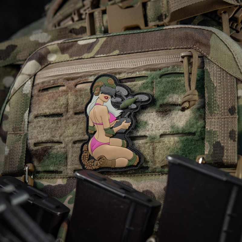 M-Tac нашивка girl №6 PVC White/Pink/Olive V2