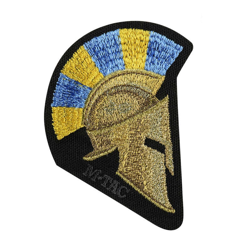 M-Tac нашивка Spartan Helmet UA (вишивка) Black M-Tac нашивка Spartan Helmet UA (вишивка) Black