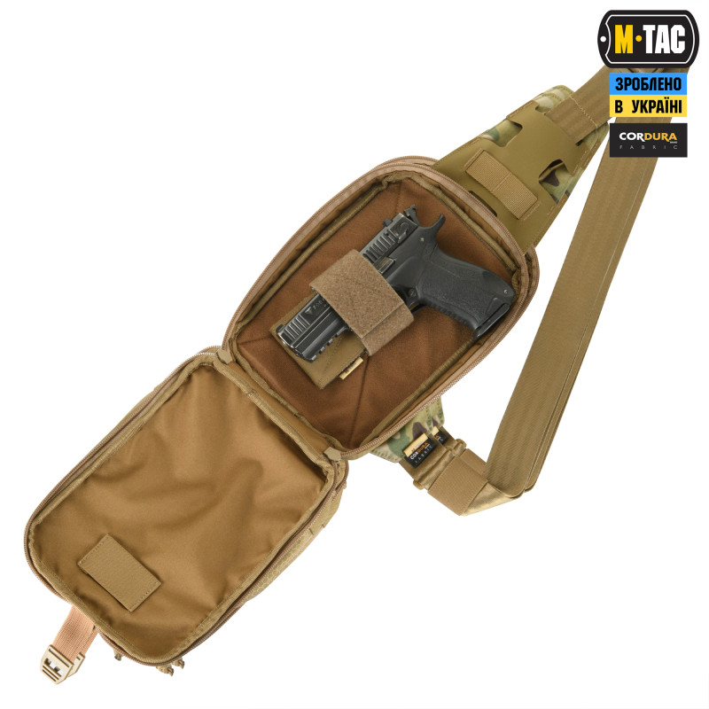 M-Tac сумка Sling Pistol Bag Elite Hex з липучкою Multicam/Coyote M-Tac сумка Sling Pistol Bag Elite Hex з липучкою Multicam/Coyote