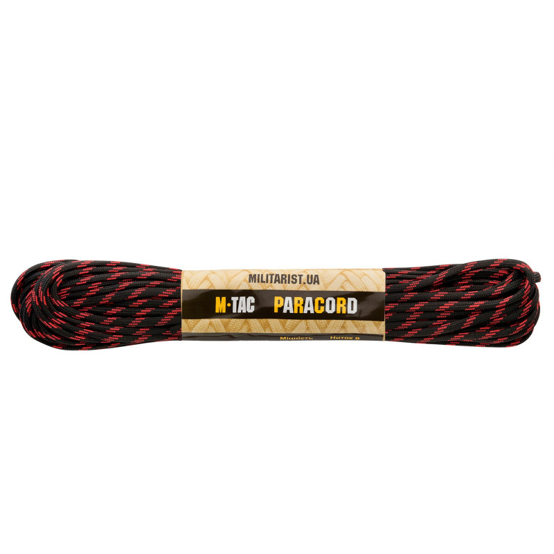 M-Tac паракорд 550 type III Thin Red Line 15м