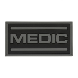 M-Tac нашивка Medic ПВХ чорний/сірий