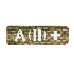 M-Tac нашивка група крові A (II) + наскрізна Laser Cut 25х80 MM14