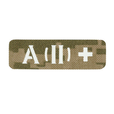 M-Tac нашивка група крові A (II) + наскрізна Laser Cut 25х80 MM14