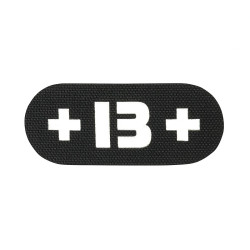 M-Tac нашивка група крові +B+ наскрізна Laser Cut Black