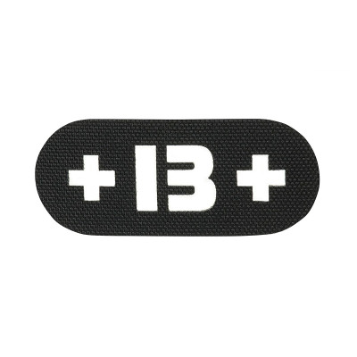 M-Tac нашивка група крові +B+ наскрізна Laser Cut Black