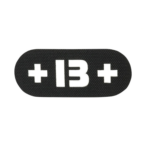 M-Tac нашивка група крові +B+ наскрізна Laser Cut Black — фото 1