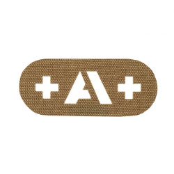 M-Tac нашивка група крові +A+ наскрізна Laser Cut Coyote