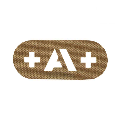 M-Tac нашивка група крові +A+ наскрізна Laser Cut Coyote