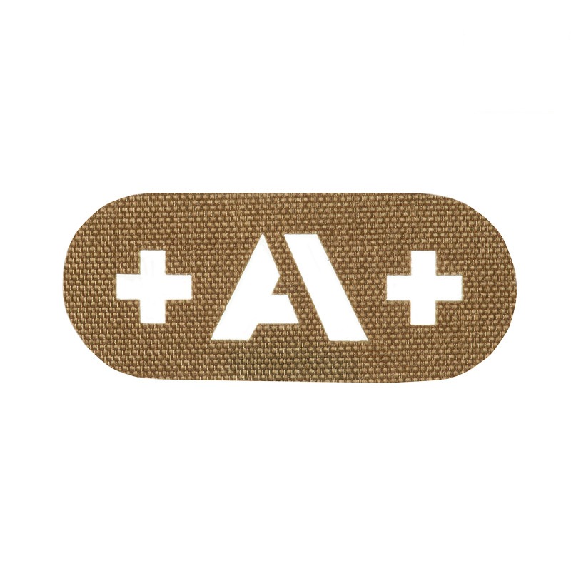 M-Tac нашивка група крові +A+ наскрізна Laser Cut Coyote