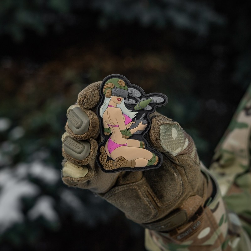 M-Tac нашивка girl №6 PVC White/Pink/Olive V2