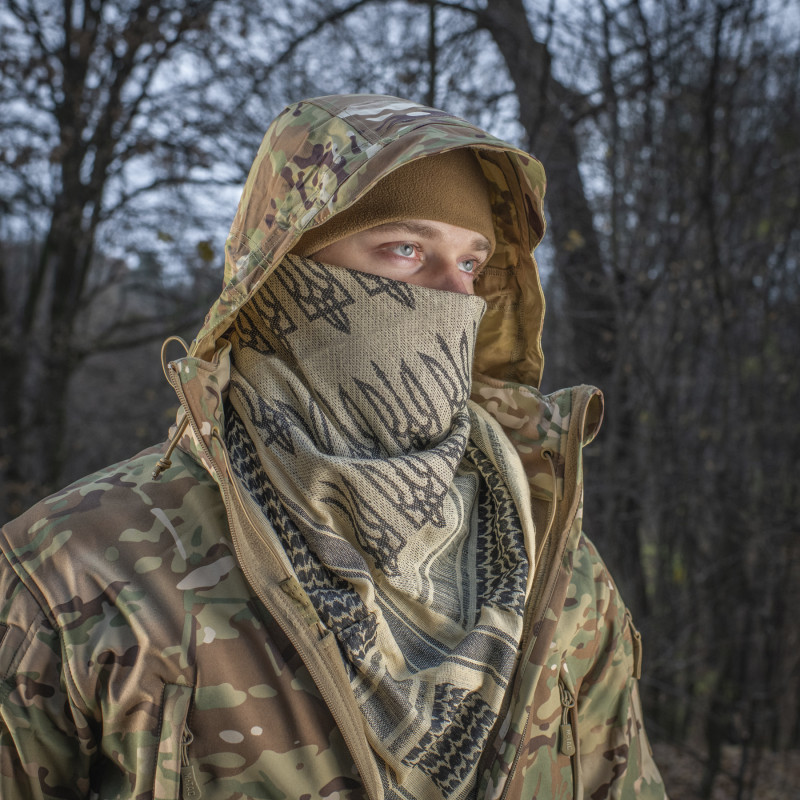 M-Tac шарф шемаг з Тризубом Khaki/Black M-Tac шарф шемаг з Тризубом Khaki/Black
