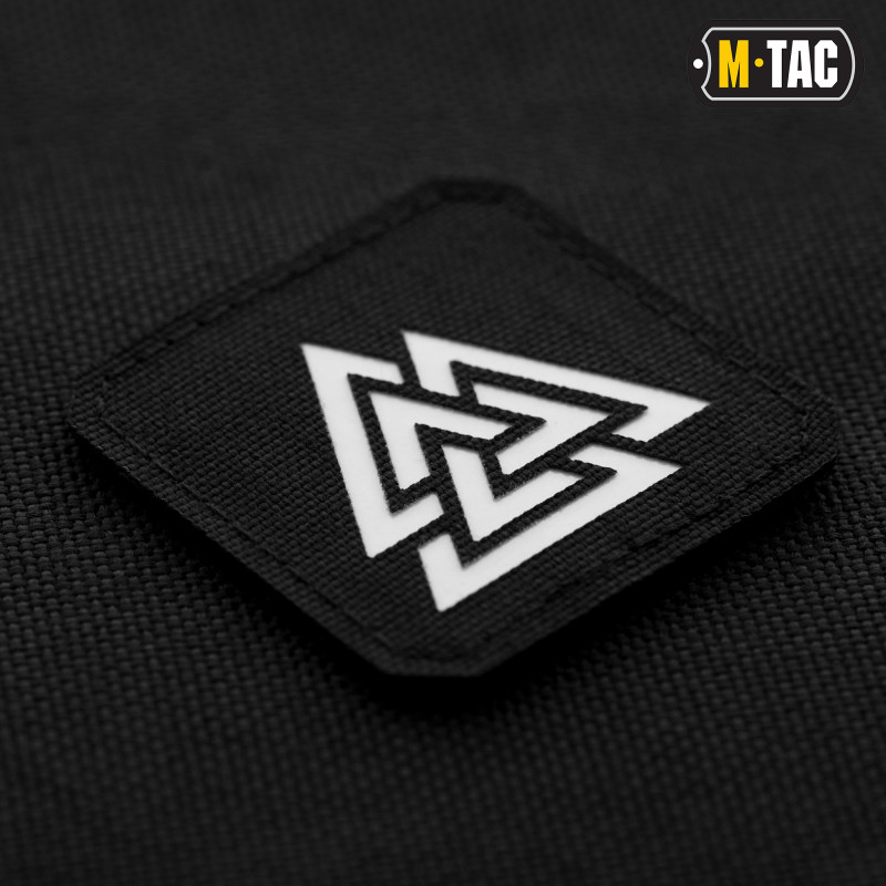 M-Tac нашивка Валькнут Laser Cut Black/світлонакопичувач